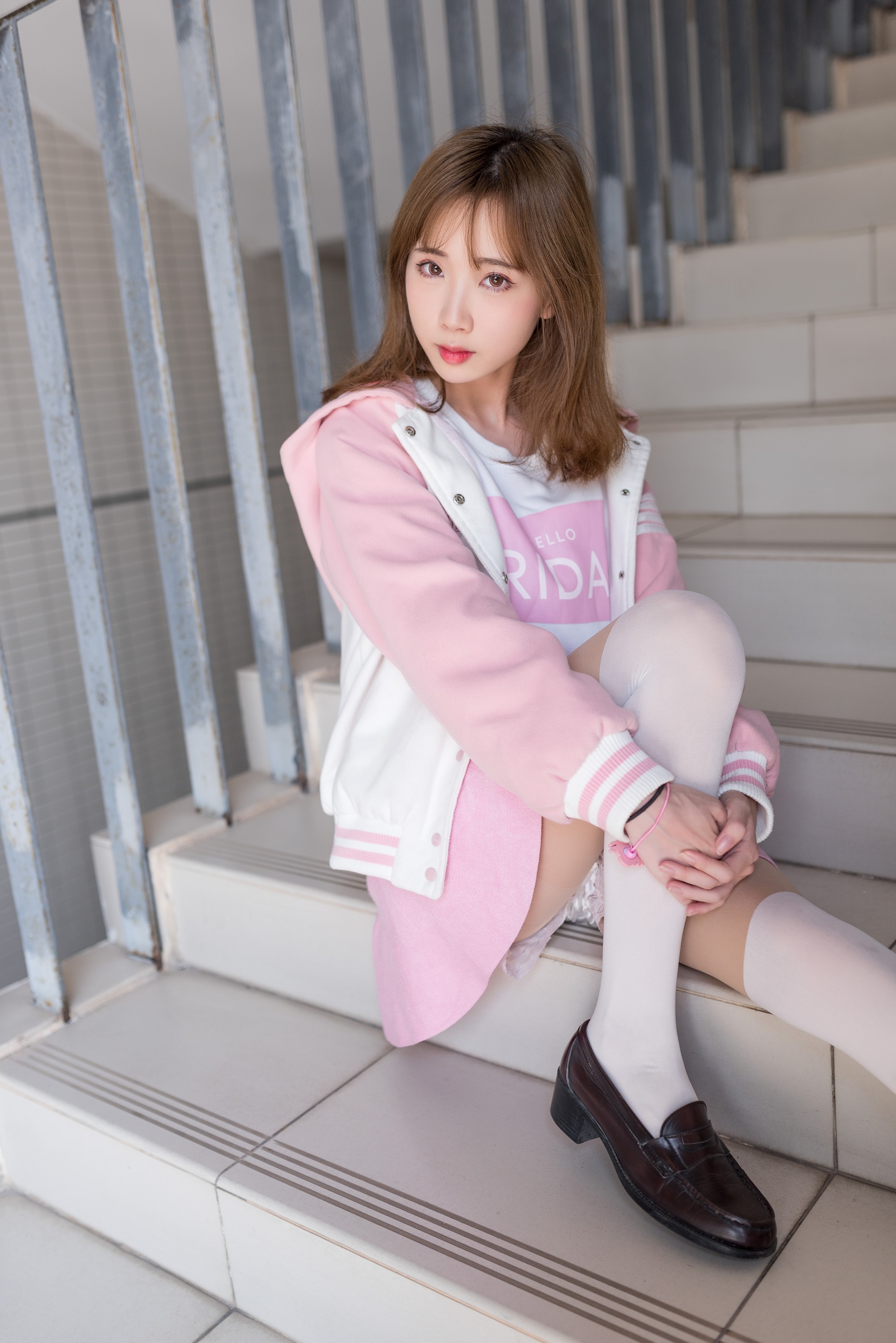 图片[1]-风之领域 – NO.026 粉红日系白丝 [48P]-XikXak
